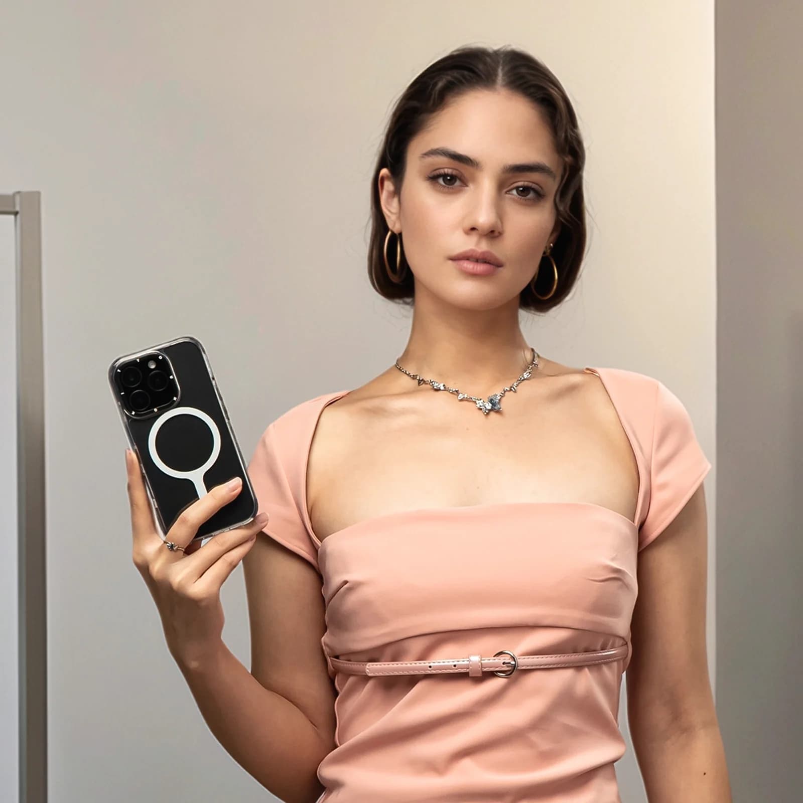 قاب آیفون از برند یانگ کیت / YoungKit مدل Crystal Glossy با حاشیه خاکستری — تصویر ۴