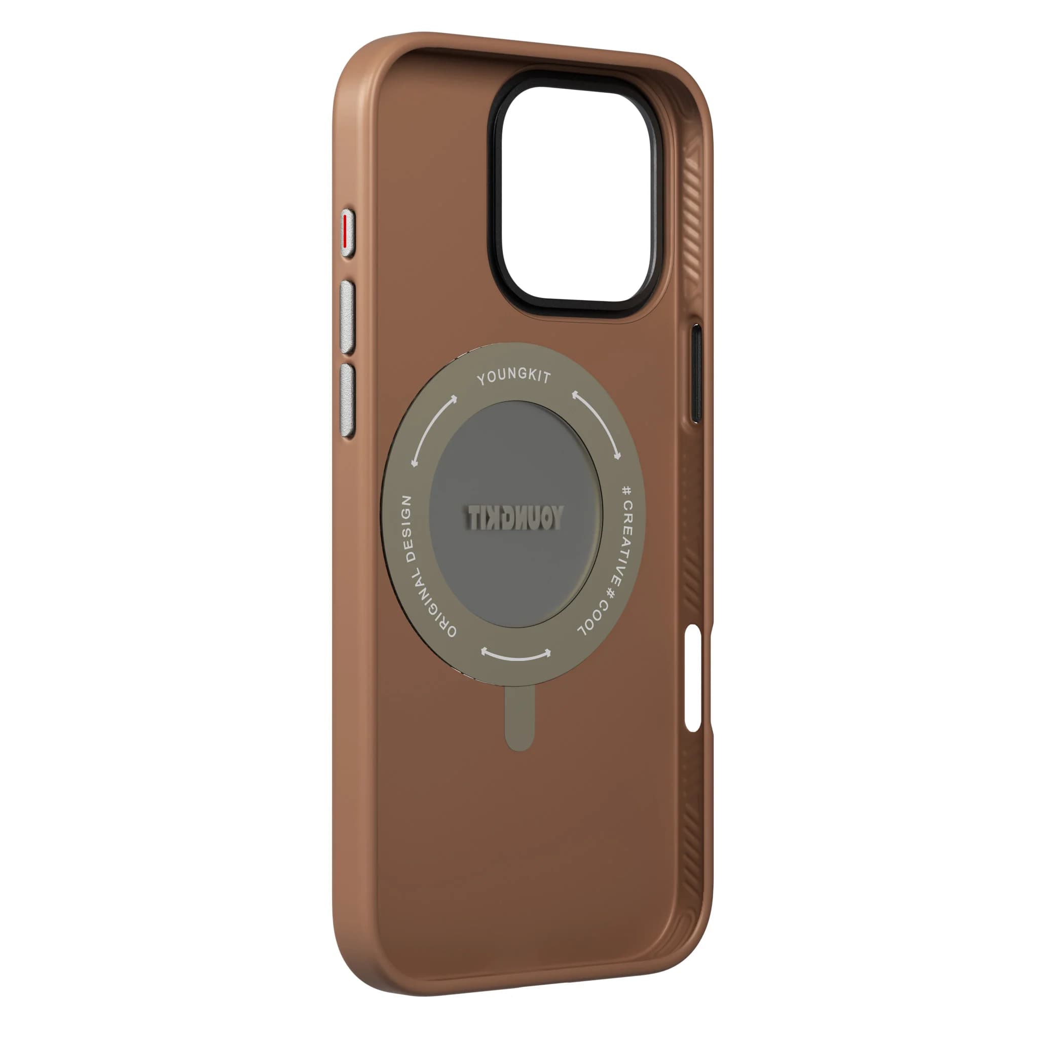 قاب آیفون از برند یانگ کیت / YoungKit مدل Leather 360° رنگ Brown — تصویر ۷