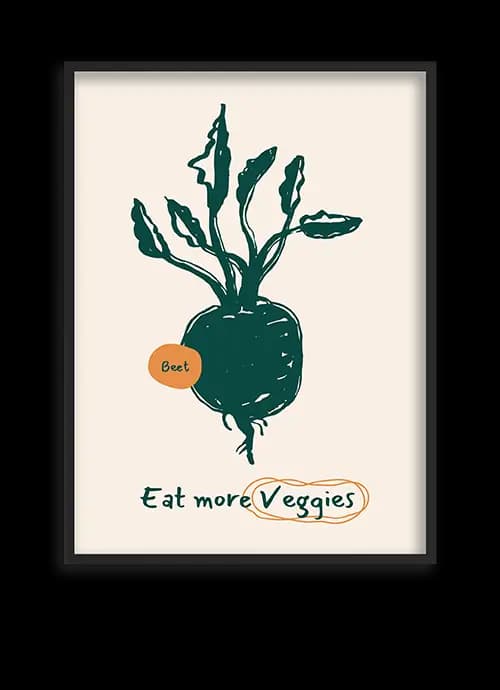 تابلو مناسب آشپزخانه طرح beet — تصویر ۲