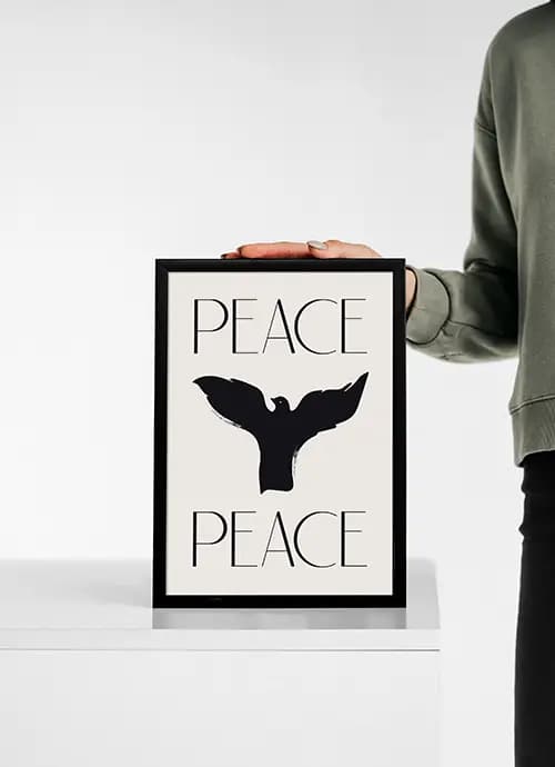 تابلو دکوراتیو طرح PEACE — تصویر ۳