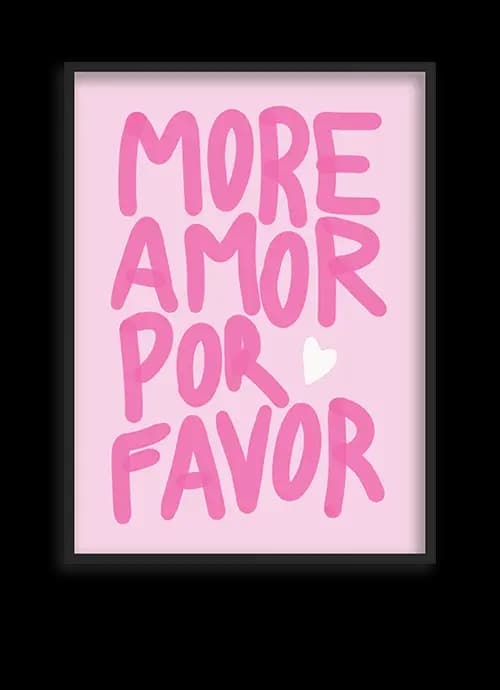 تابلو نوشته MORE AMOR