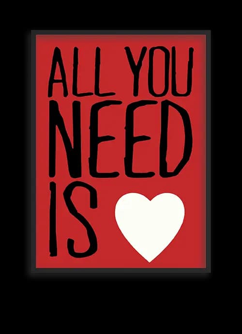 تابلو فانتزی ALL YOU NEED IS LOVE