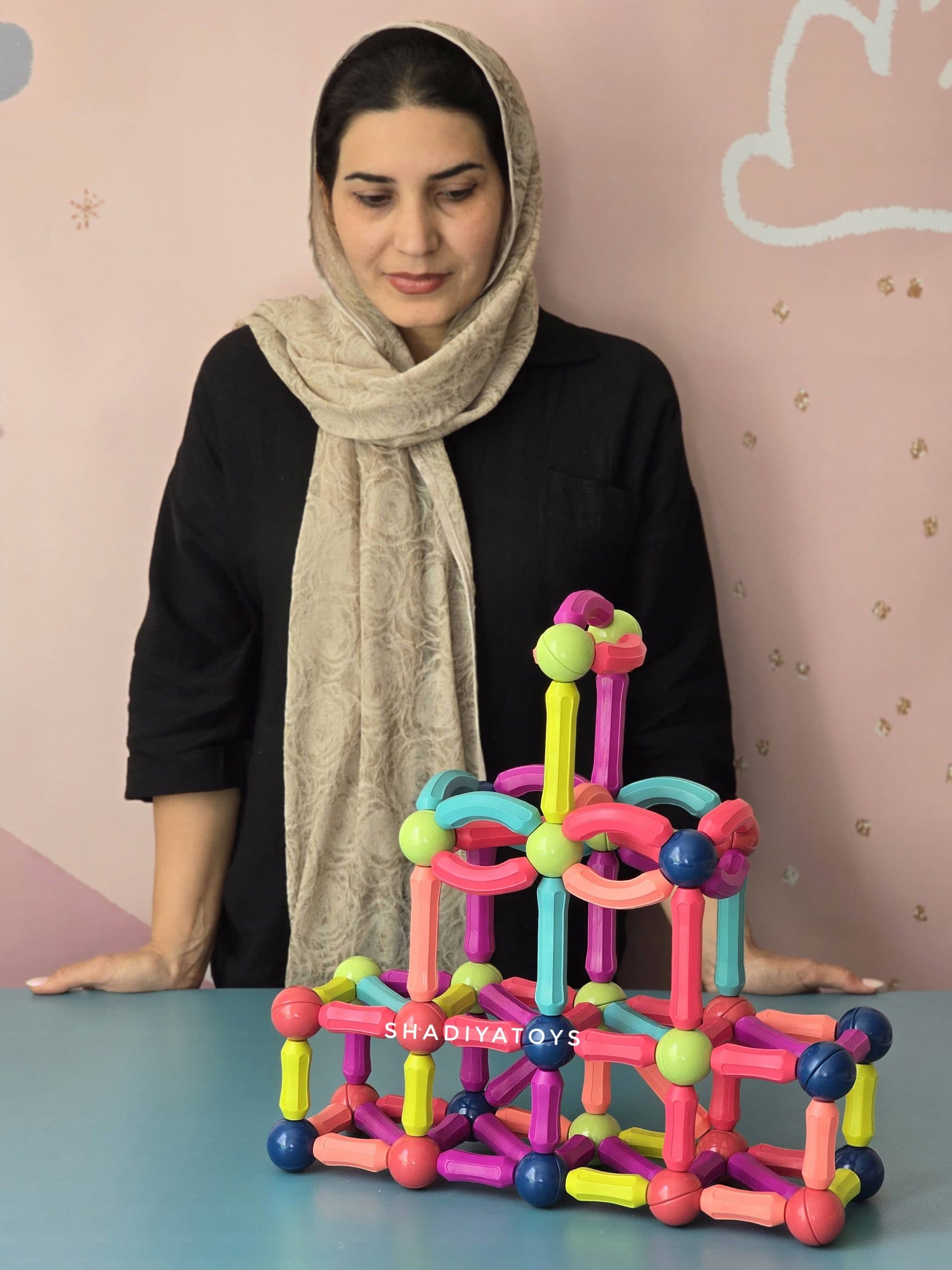 بازی ساختنی گوی و میله مگنتی درشت اورجینال / پلی مگ — تصویر ۵