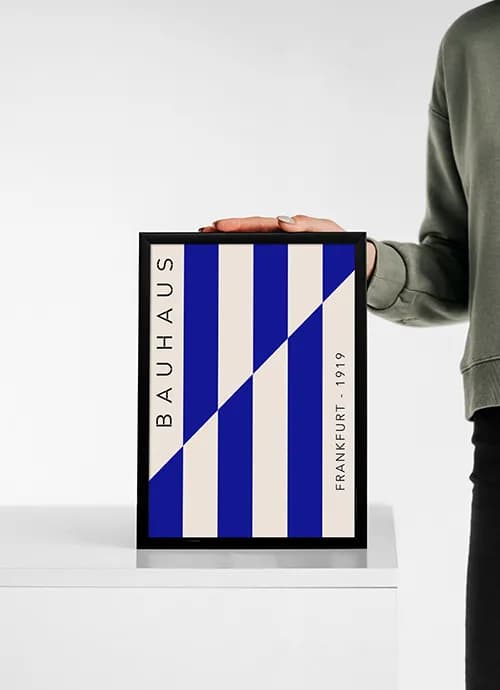 تابلو مینیمال آبی BAUHAUS — تصویر ۲