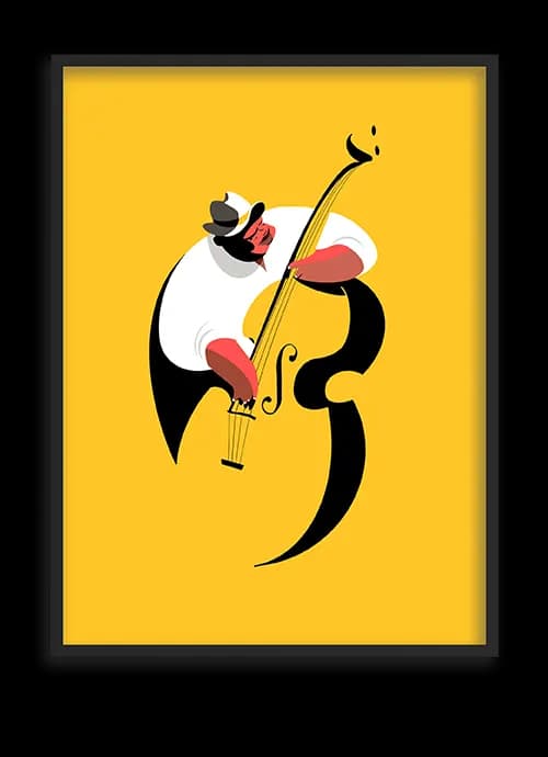 تابلوی موسیقی ویولنسل