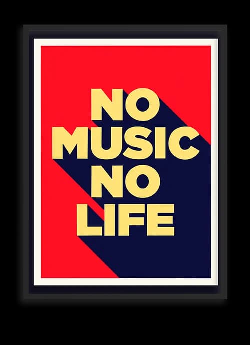 تابلو NO MUSIC NO LIFE