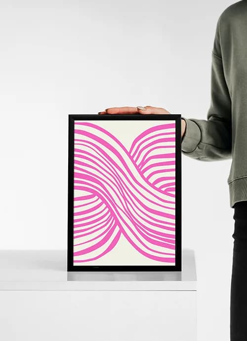 تابلوی فانتزی صورتی طرح Pink Wave — تصویر ۲