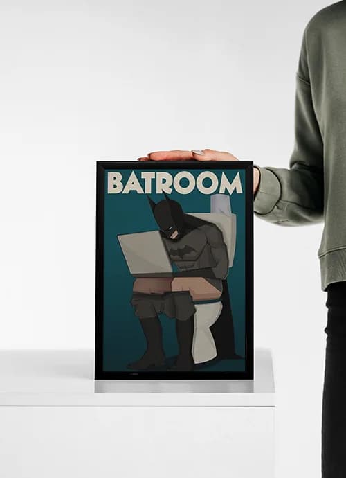 تابلوی تزئین دیوار دستشویی طرح BATROOM — تصویر ۳