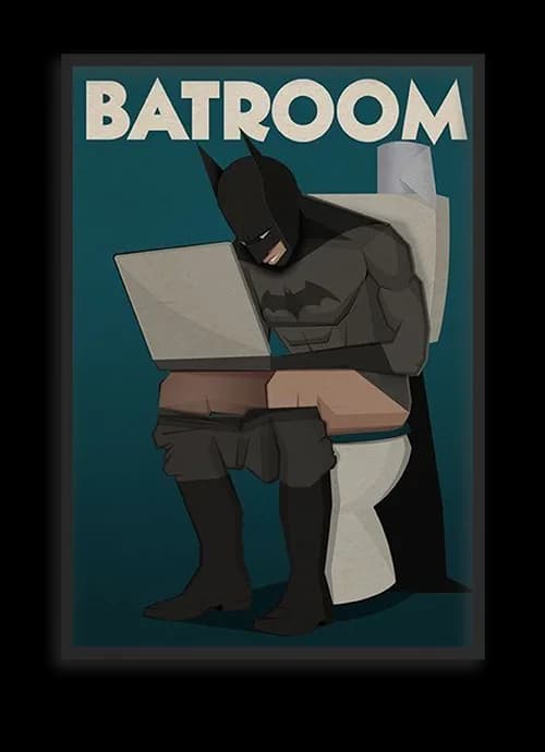 تابلوی تزئین دیوار دستشویی طرح BATROOM — تصویر ۲
