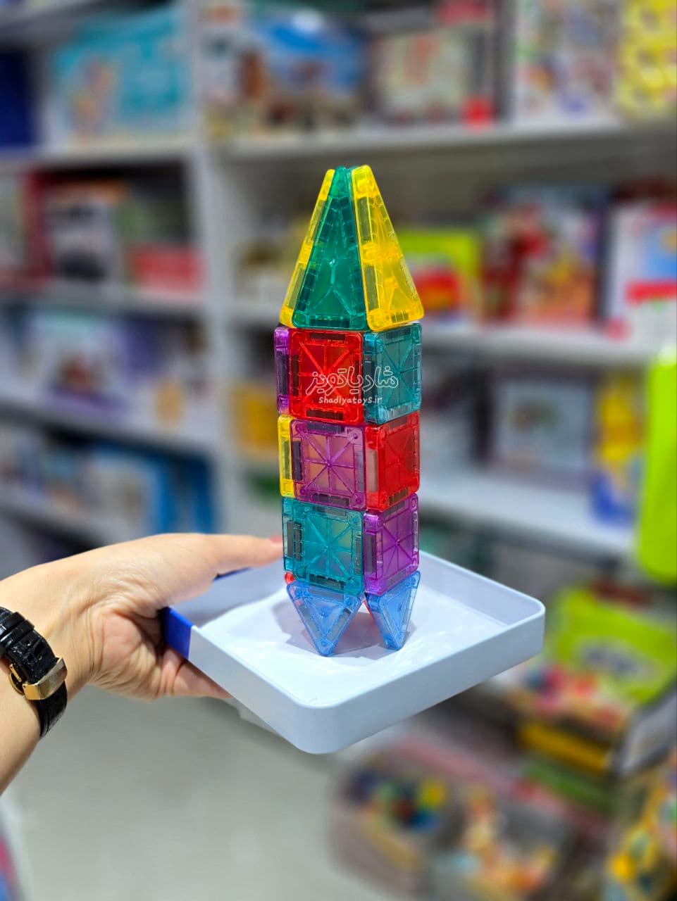 اسباب بازی مگنت تایل کاشی مغناطیسی مسافرتی 24 تکه کد CH1472