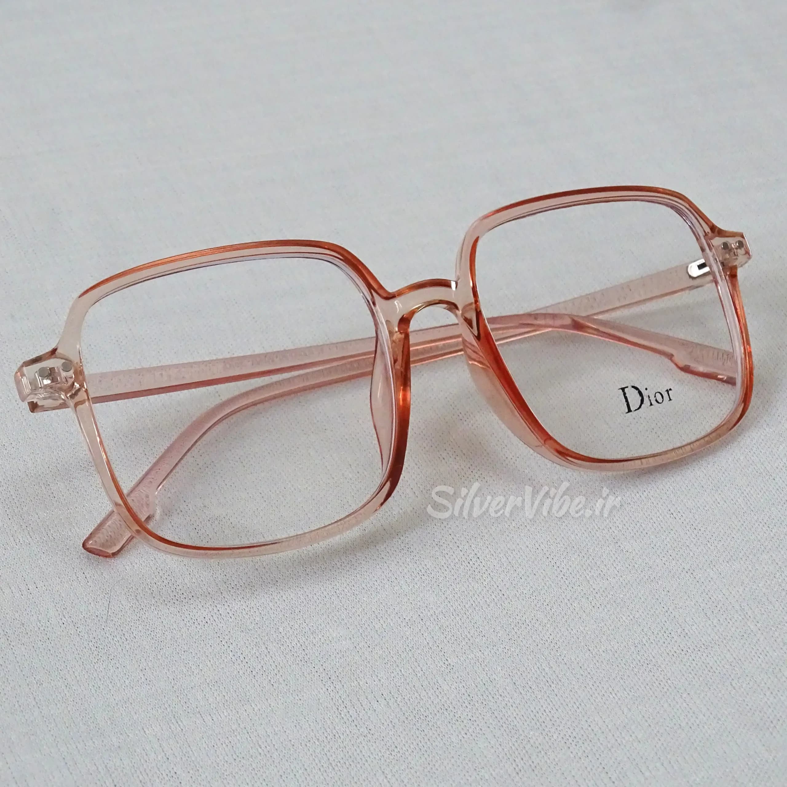 فریم عینک طبی زنانه جنس کائوچوی گلبهی شفاف طرح مدرن – KD98020 — تصویر ۷