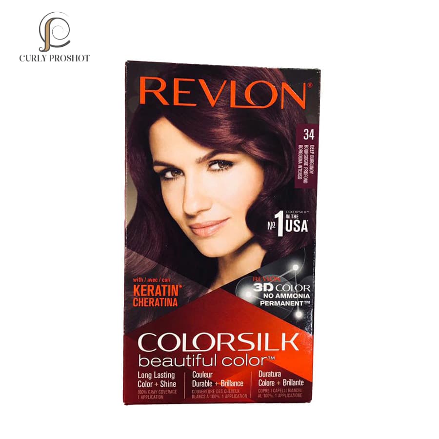 رنگ مو شرابی تند 34 رولون Revlon Colorsilk Beautiful Hair Color34