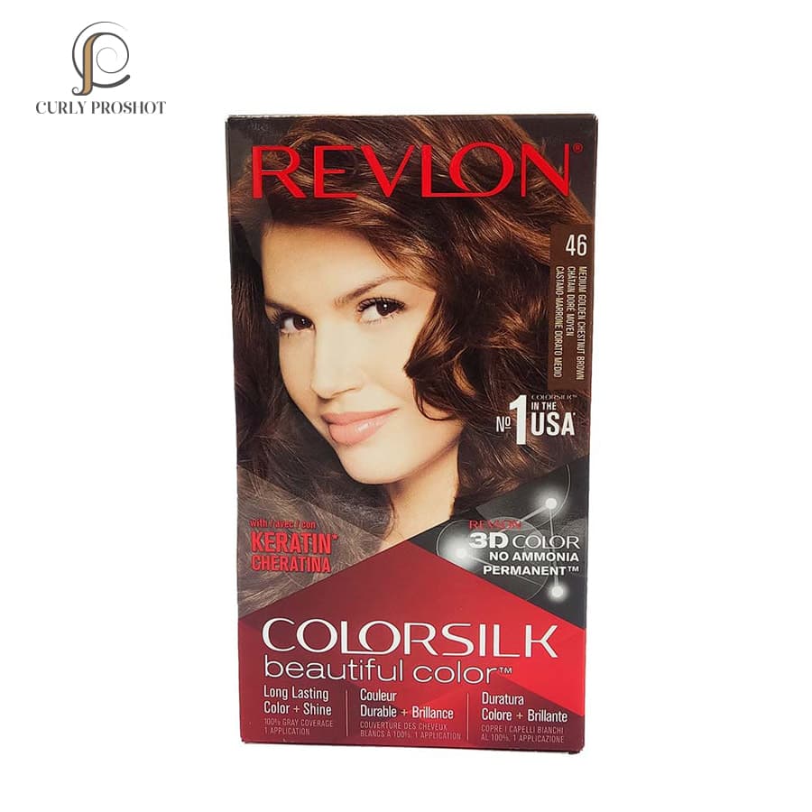 رنگ مو قهوه‌ای بلوطی 46 رولون Revlon Colorsilk Beautiful Hair Color46