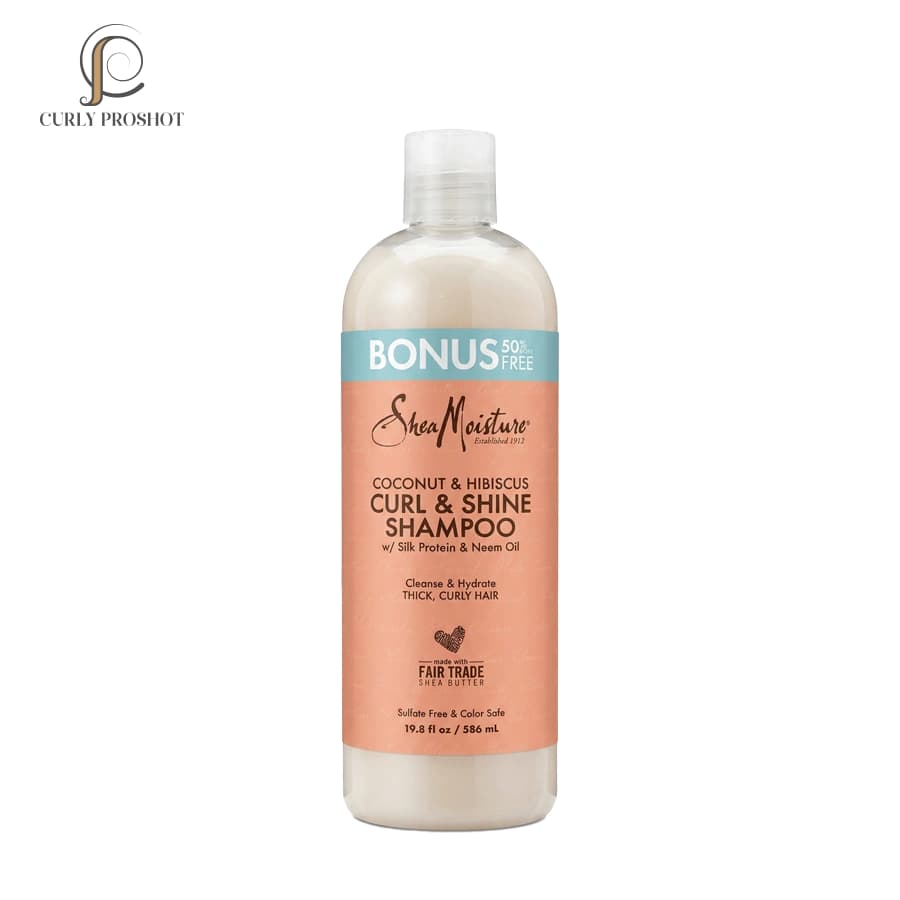 شامپو نارگیل و گل ختمی شی مویسچر SheaMoisture Coconut & Hibiscus Curl & Shine Daily Shampoo 586ml