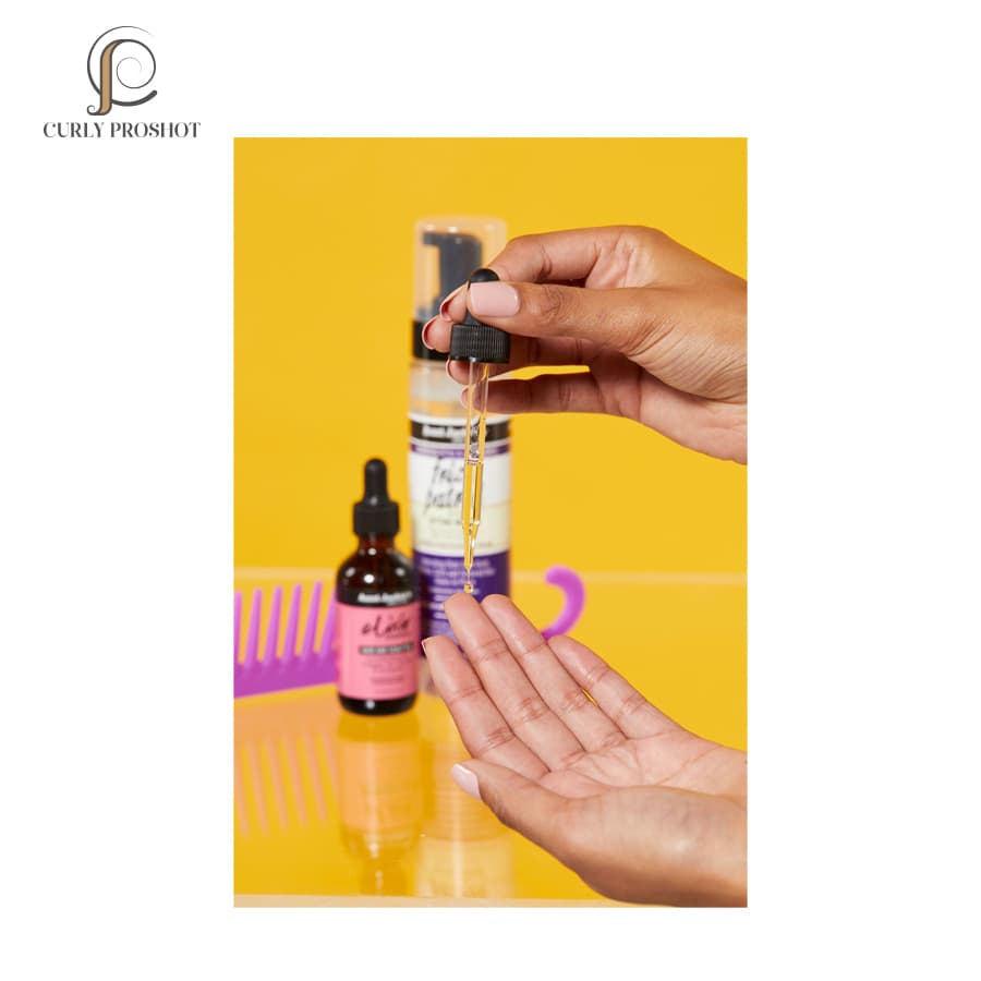 روغن الکسیر مو و کف سر ضد خارش و التهاب آنت جکیز Aunt Jackies Elixir Essentials Collagen & Tea Tree Hair & Scalp Oil 59ml — تصویر ۴
