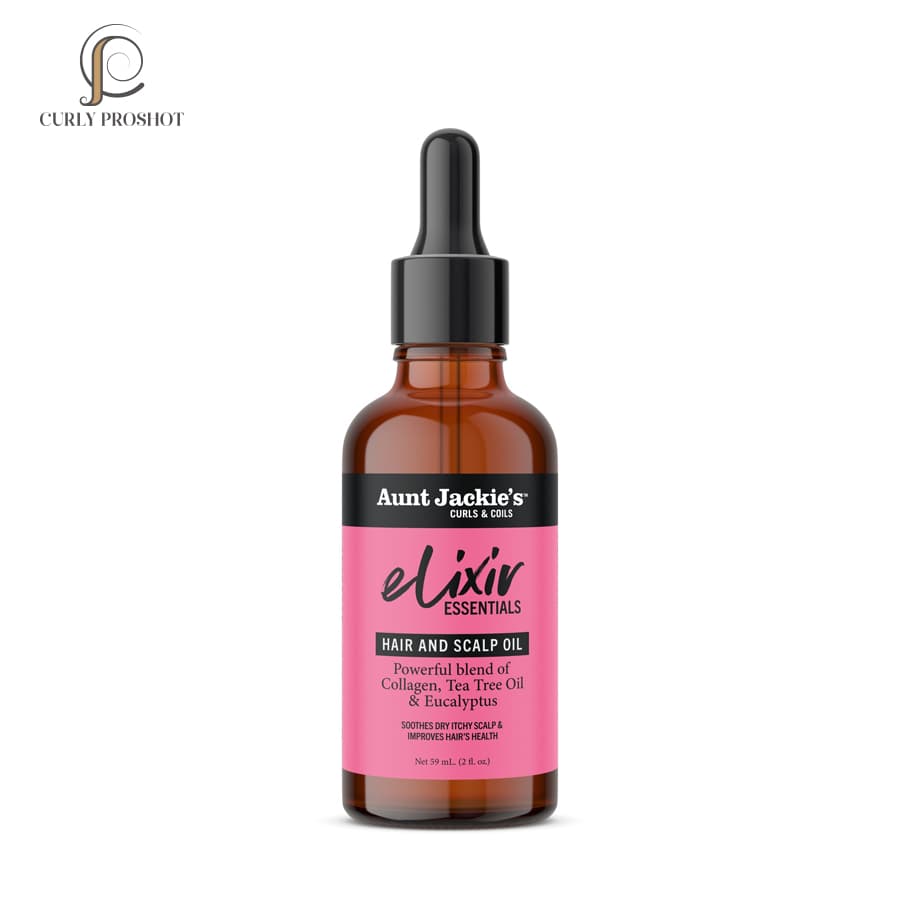 روغن الکسیر مو و کف سر ضد خارش و التهاب آنت جکیز Aunt Jackies Elixir Essentials Collagen & Tea Tree Hair & Scalp Oil 59ml