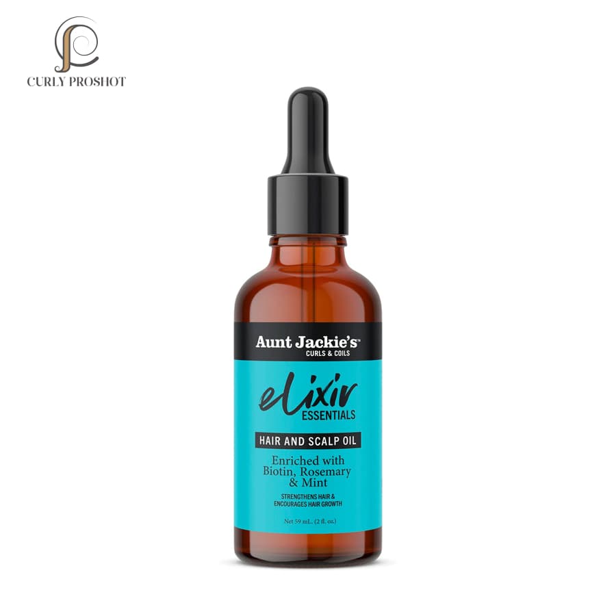 روغن الکسیر مو و کف سر ضد ریزش و رشد مجدد آنت جکیز Aunt Jackies Elixir Essentials Biotin & Rosemary Hair & Scalp Oil 59ml