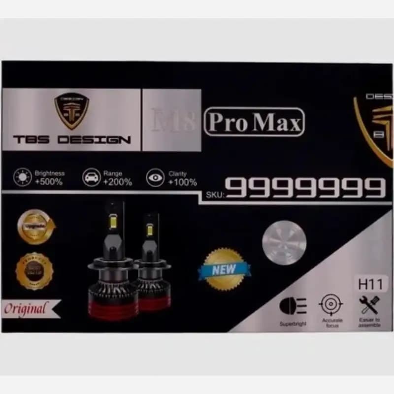 هدلایت برند توبیز M8pro MAX پایه H11