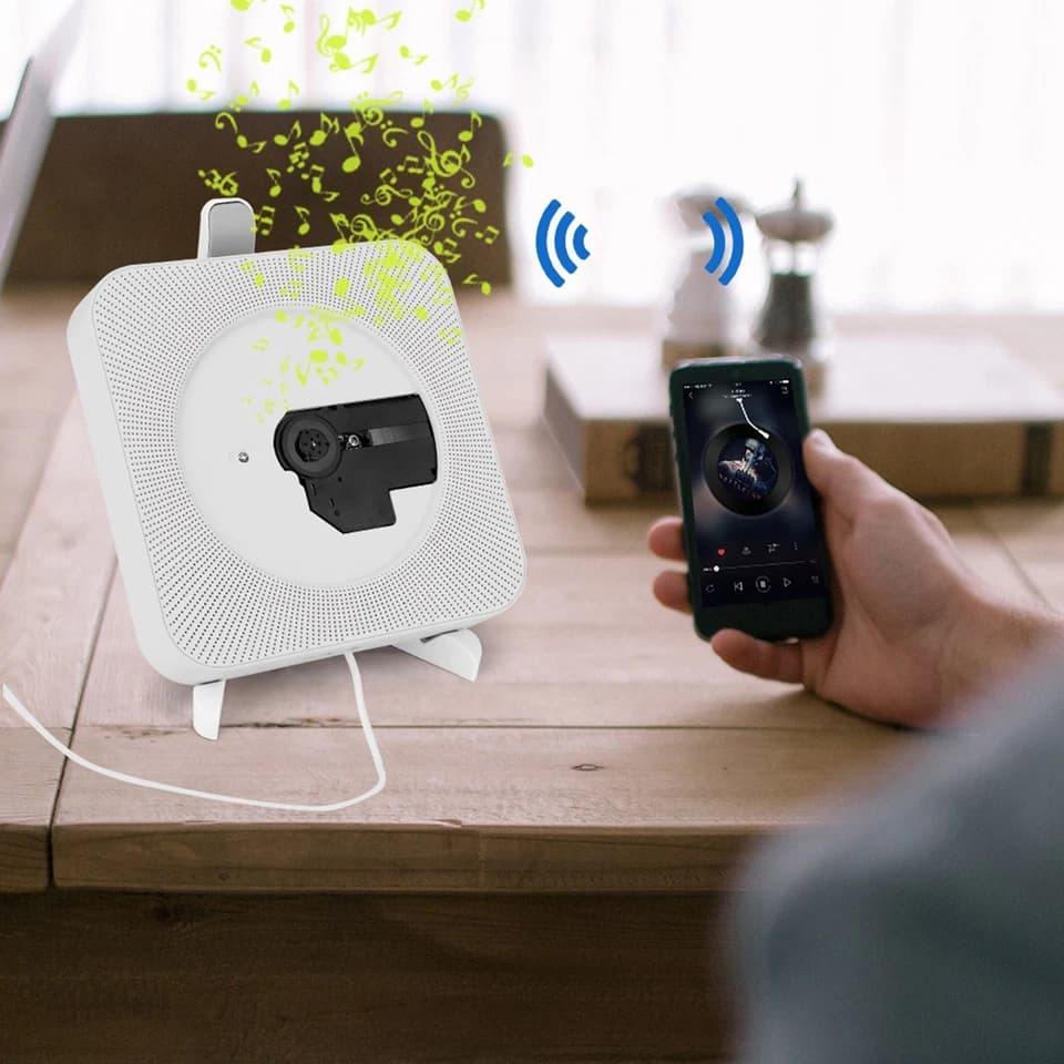 پخش کننده CD دیواری اورجینال مدل KC-808 با بلوتوث،USB و صدای فوق باکیفیت 6 واتی - bambigadget — تصویر ۳