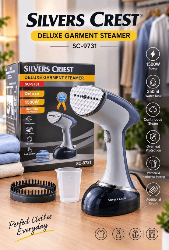 بخارگر لباس سیلور کرست مدل SC-9731 توان 1500 وات | مخزن 350 میلی‌لیتر