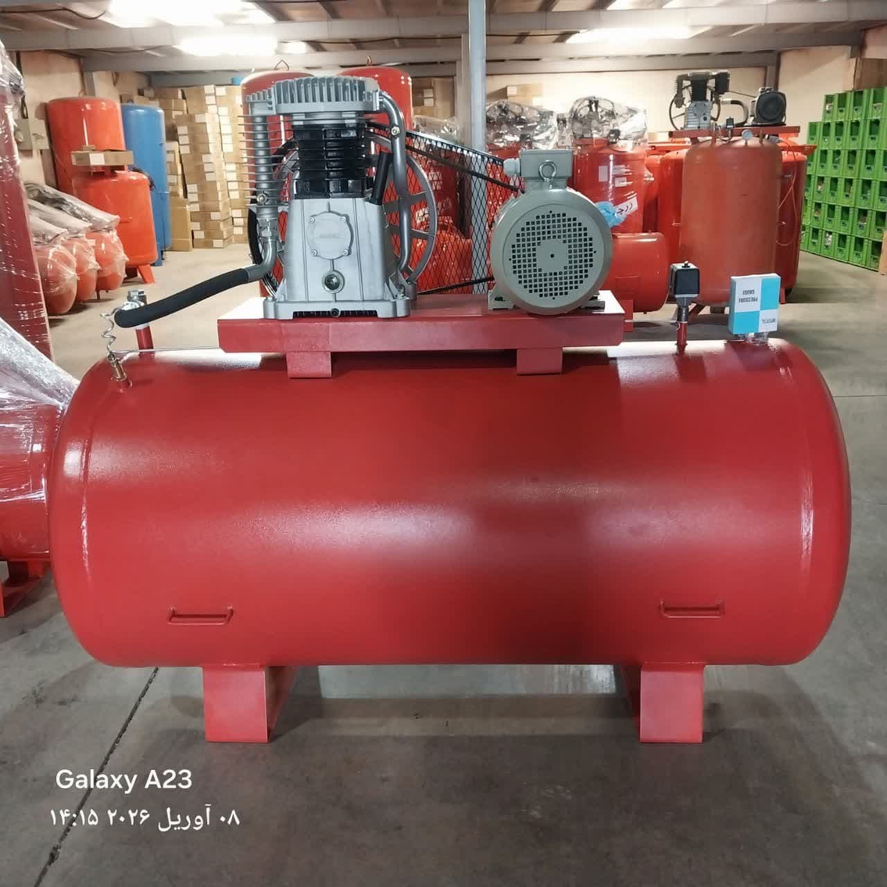 کمپرسور باد 1000 لیتری آبک12بار 10 اسب 2 سیلندر سه فاز مدل ABAC B7000 — تصویر ۲