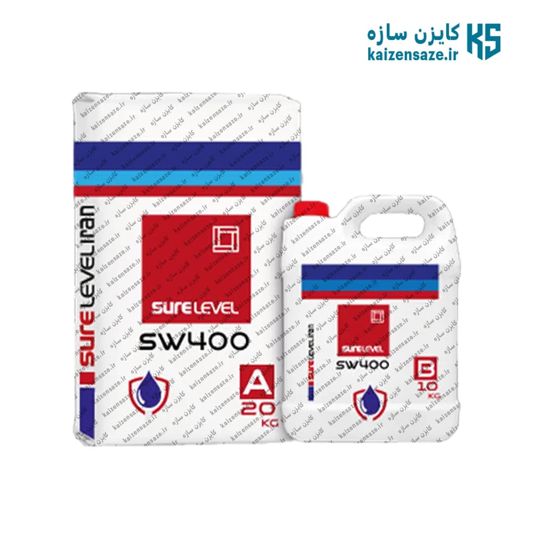 ملات آب بندی دو جزئی خاکستری SW-400 PLUS شورلول 15 کیلویی
