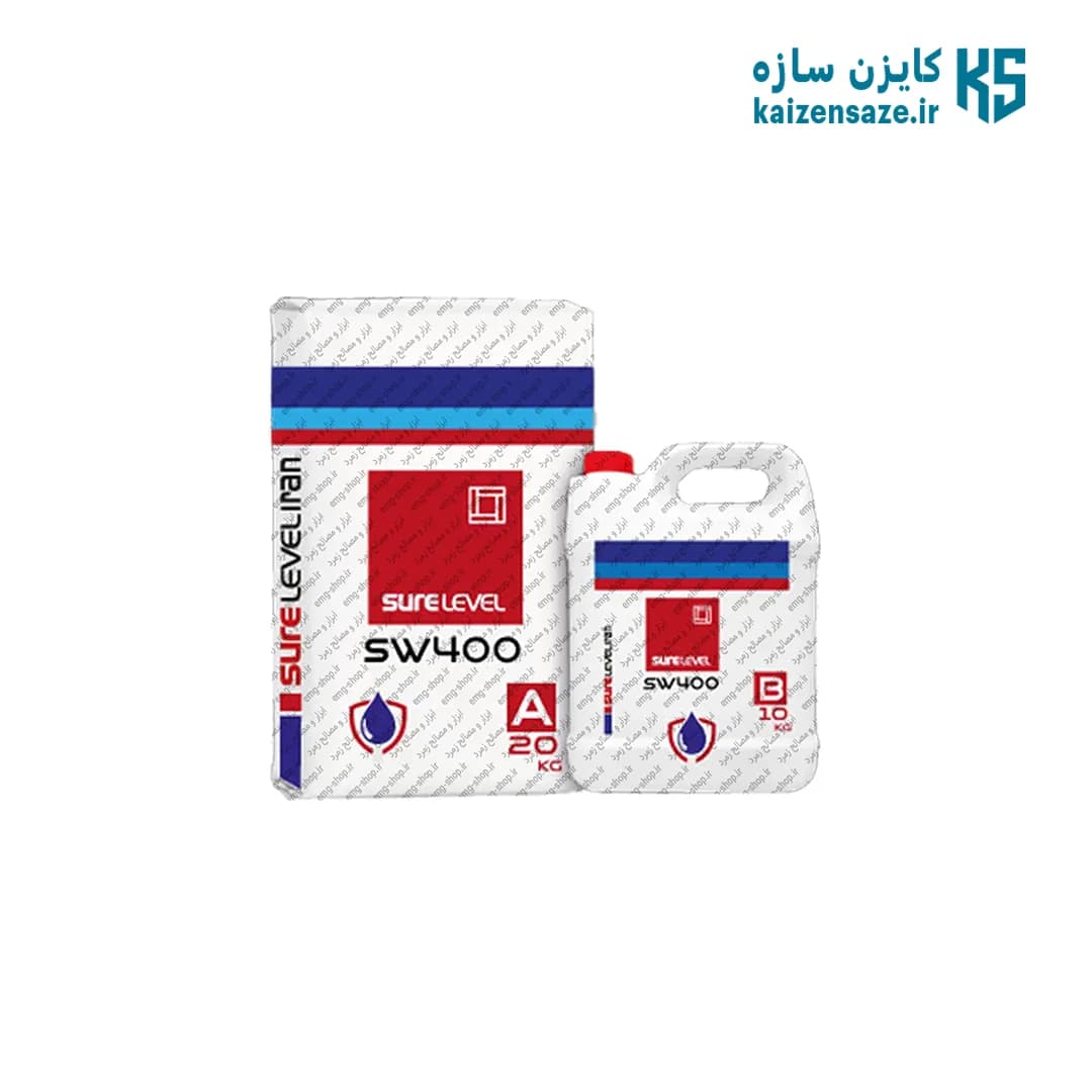 ملات آب بندی دو جزئی خاکستری SW-400 PLUS شورلول 30کیلویی