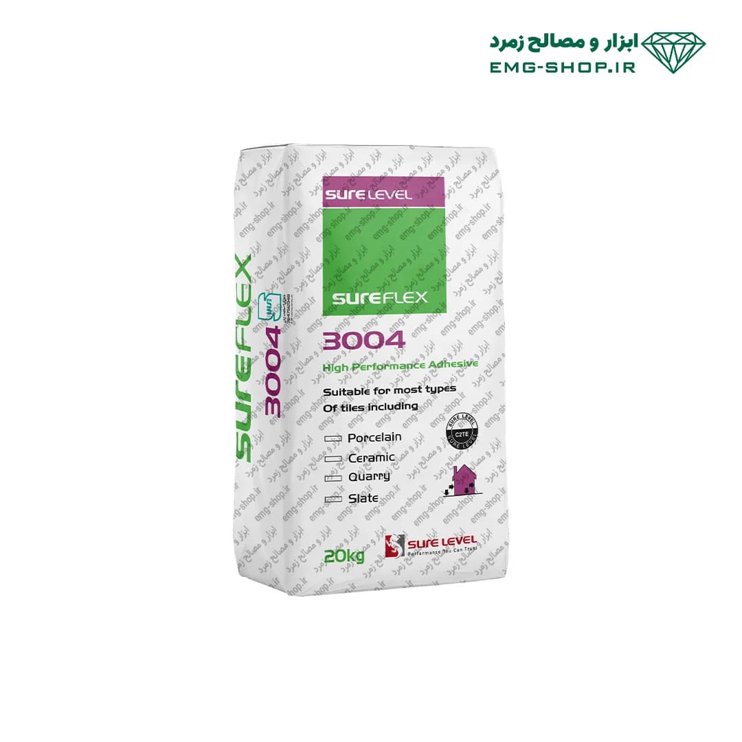 چسب کاشی و سرامیک 3004 شورلول 20 کیلویی — تصویر ۳