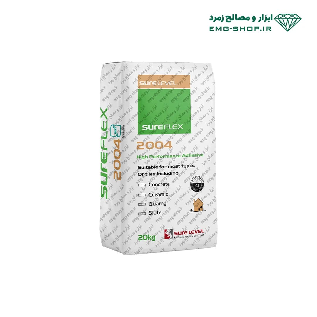 چسب کاشی و سرامیک 2004 شورلول 20 کیلویی — تصویر ۳