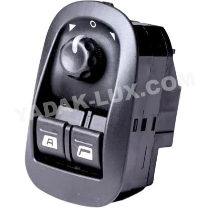 کلید شیشه بالابر ایساکو مناسب پژو ۲۰۶ تیپ ۵ دو سوکت