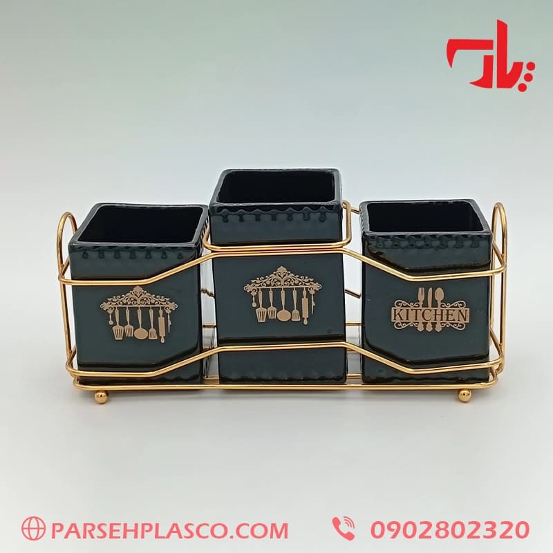 جا قاشقی ۳ قلو مشکی