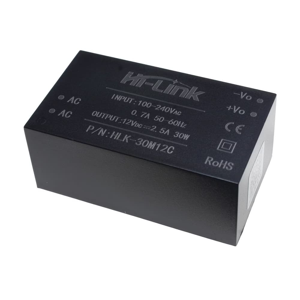 HLK-30M12C | مبدل 220 ولت AC به 12 ولت DC با حداکثر جریان 2.5 آمپر