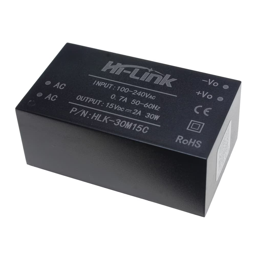 HLK-30M15C | مبدل 220 ولت AC به 15 ولت DC با حداکثر جریان 2 آمپر