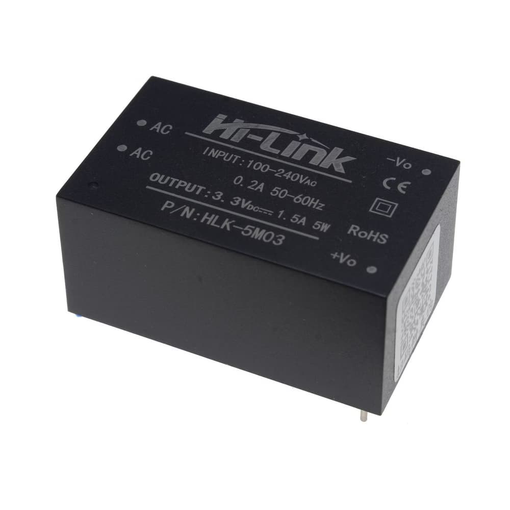 HLK-5M03 | مبدل 220 ولت AC به 3.3 ولت DC با حداکثر جریان 1.5 آمپر