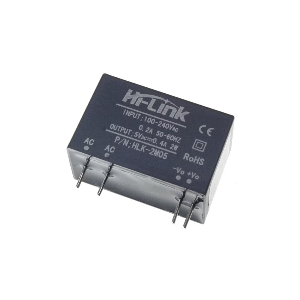 HLK-2M05 | مبدل 220 ولت AC به 5 ولت DC با حداکثر جریان 400 میلی آمپر