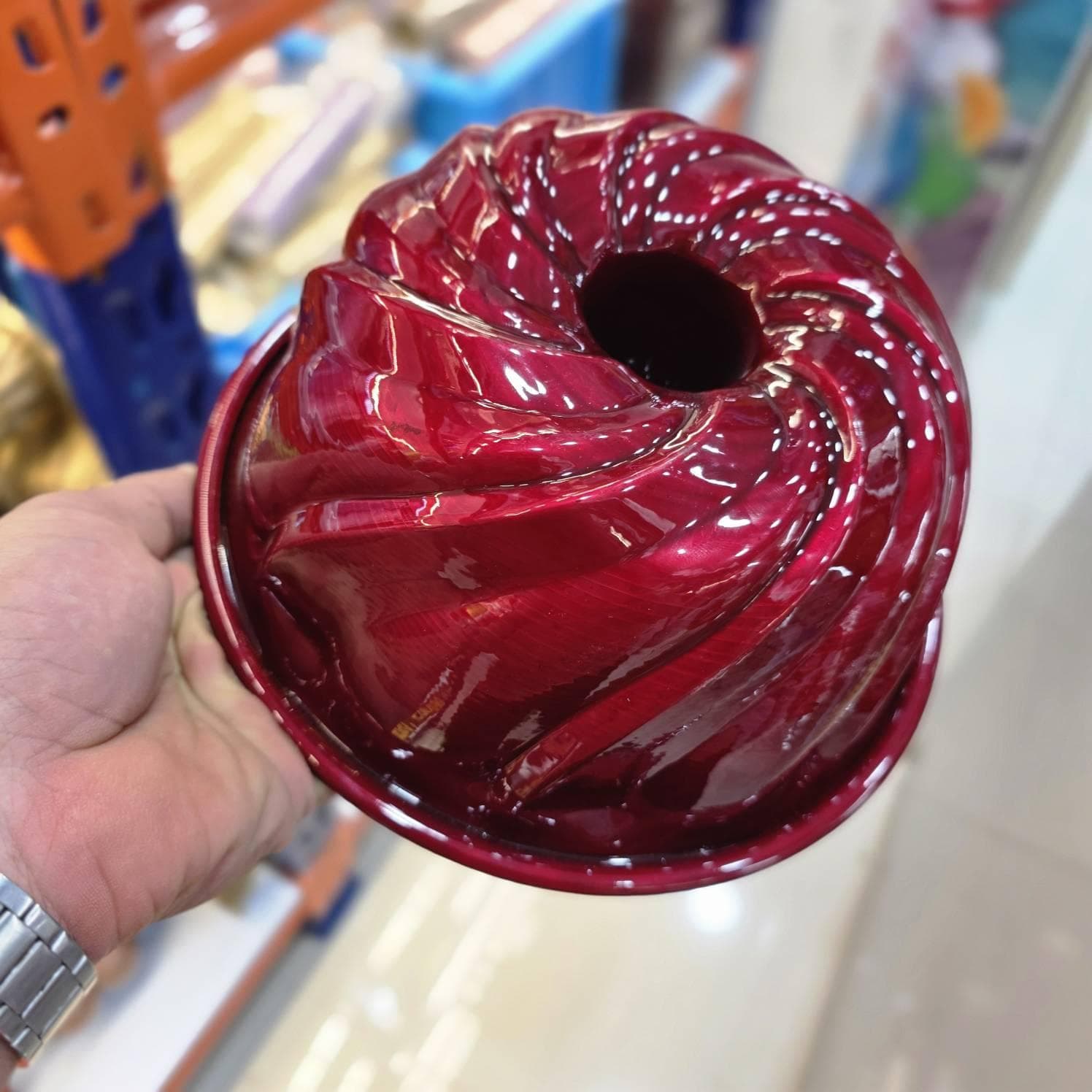 قالب کیک تفلون طرح پیچ شیفون دار — تصویر ۴