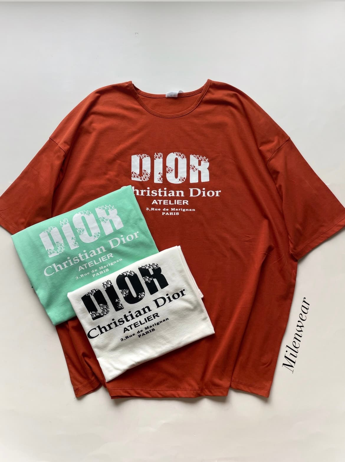 تیشرت نخ‌پنبه قواره خیلی بزرگDior — تصویر ۶