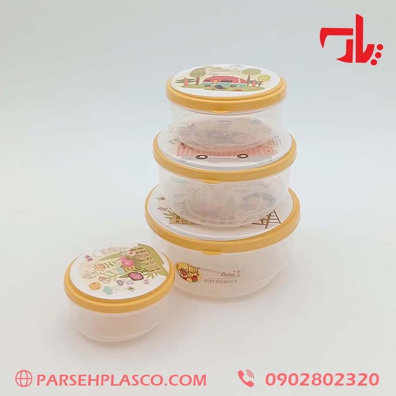 ست ظرف غذا 4 تکه گرد