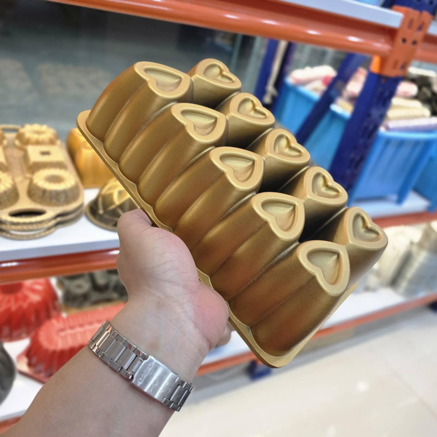 قالب کیک چدنی طرح مستطیل کف قلب — تصویر ۴