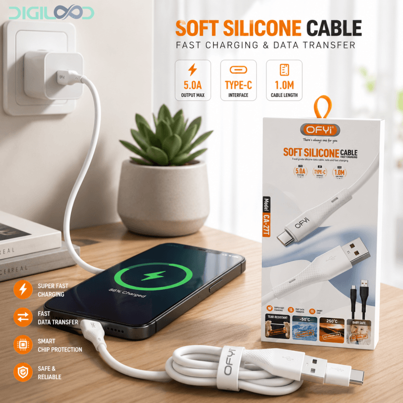 کابل شارژ Type-C اوفی OFYI مدل CA-27T — تصویر ۴