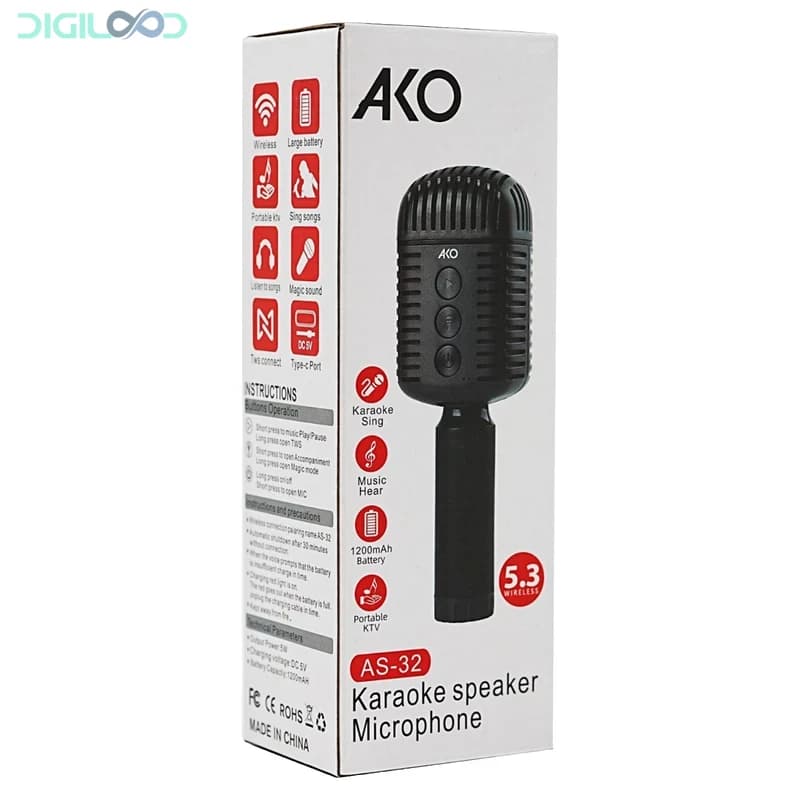 میکروفون و اسپیکر آکو AKO مدل AS-32 — تصویر ۲