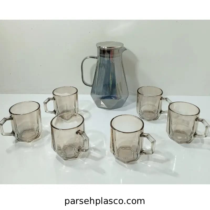 خارجی/ پارچ و لیوان(6عدد) شیشه ای کد0133