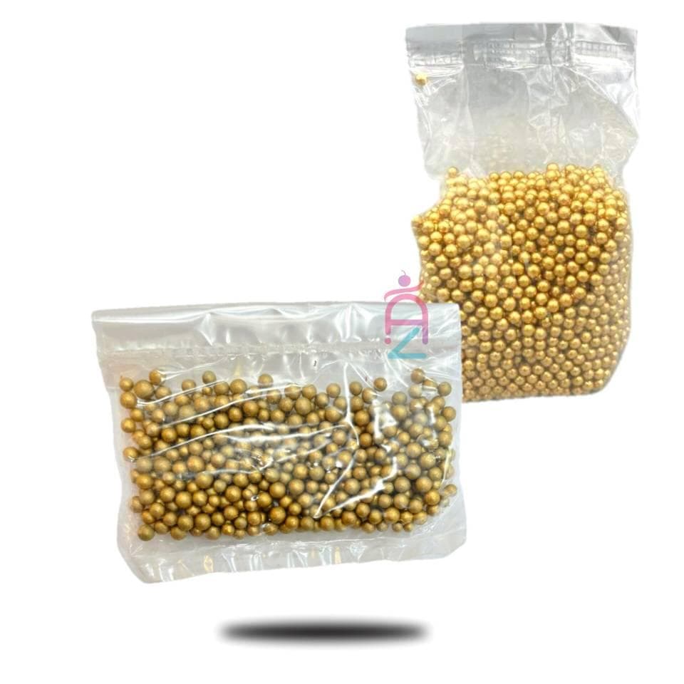 مروارید خوراکی تزئینی ( طلایی متوسط )