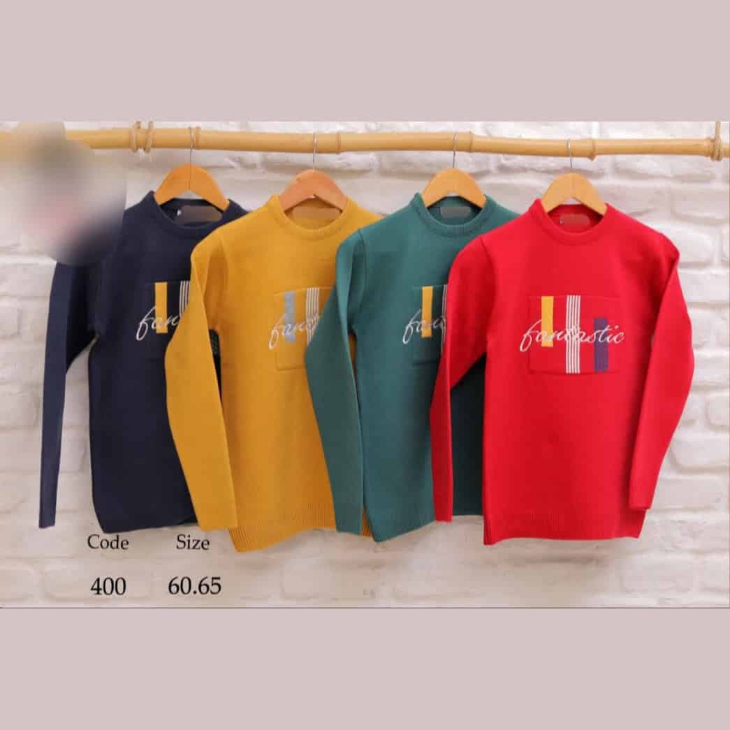 بلوز تک بافت پسرانه سایز 60 و 65 کد 9010 — تصویر ۴