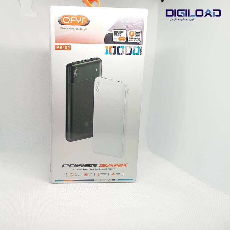پاوربانک 10000 میلی آمپر ofyi مدل PB-01