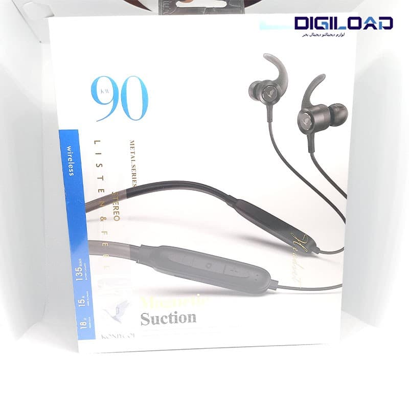 هدفون بلوتوثی مدل MAGNETIC SUCTION KW90 — تصویر ۳