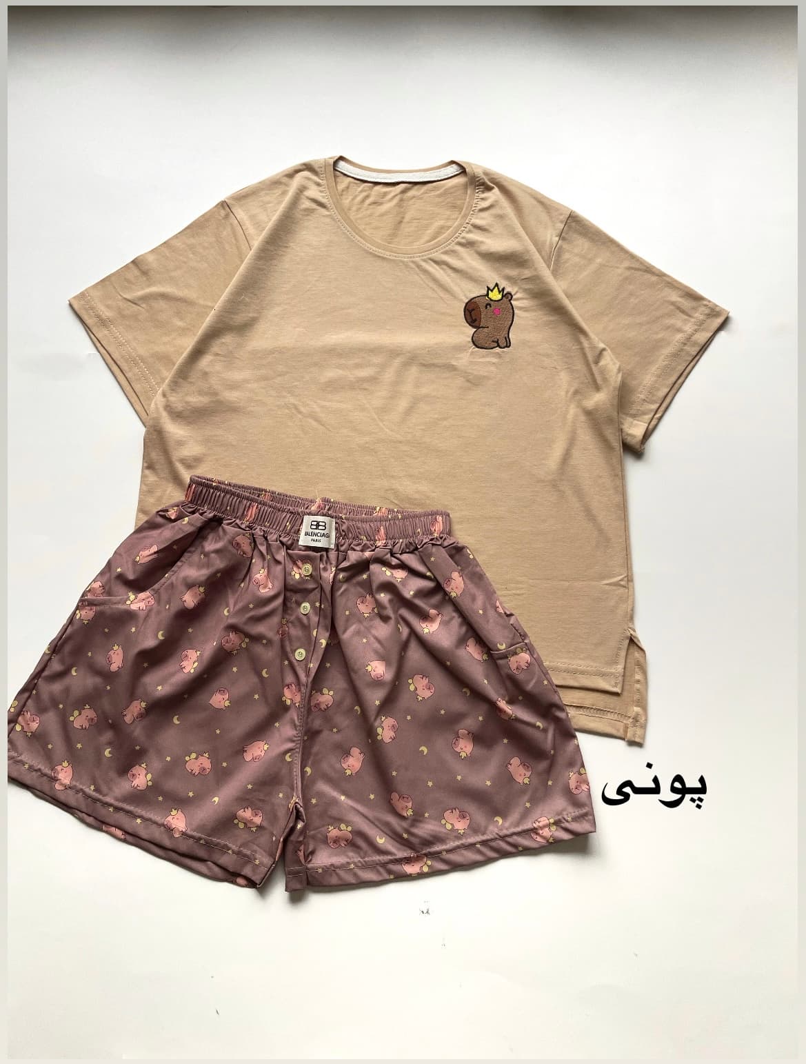 ست کراپ شورتک میکس عروسکی زنانه — تصویر ۳