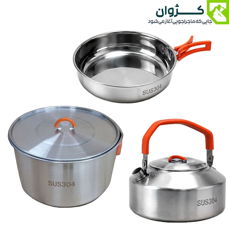ست ظروف استیل CS-002