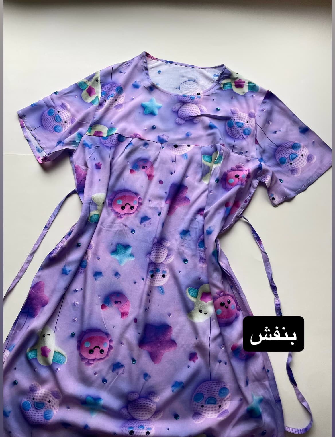 پیراهن نخی قواره بزرگ‌ زنانه — تصویر ۳