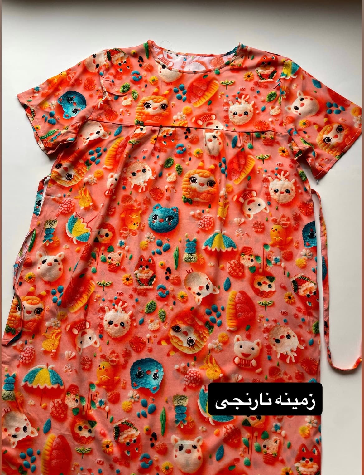 پیراهن نخی قواره بزرگ‌ زنانه — تصویر ۵